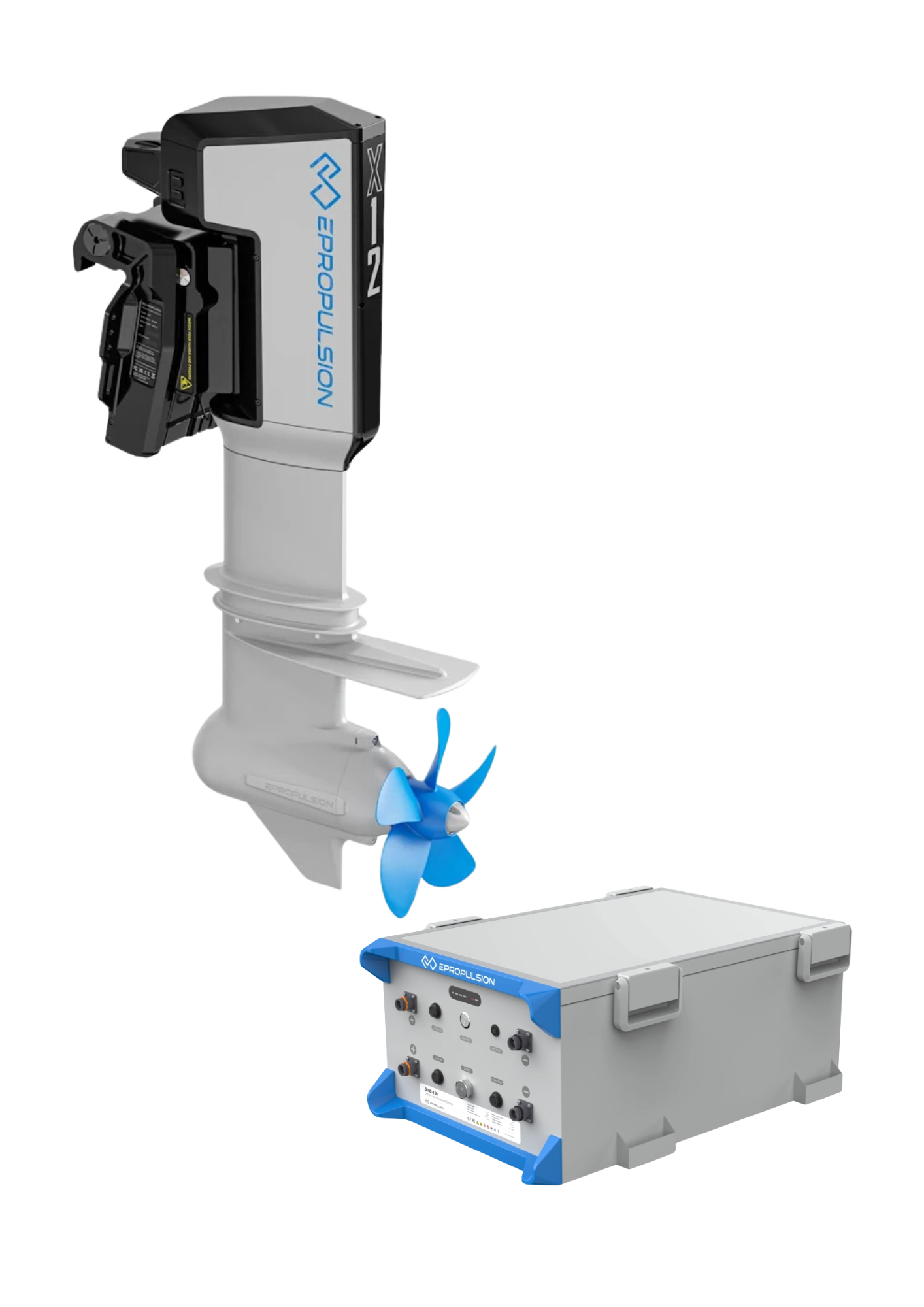 ePropulsion X12 – Elektrische buitenboordmotor 20pk met G102-100 Accu