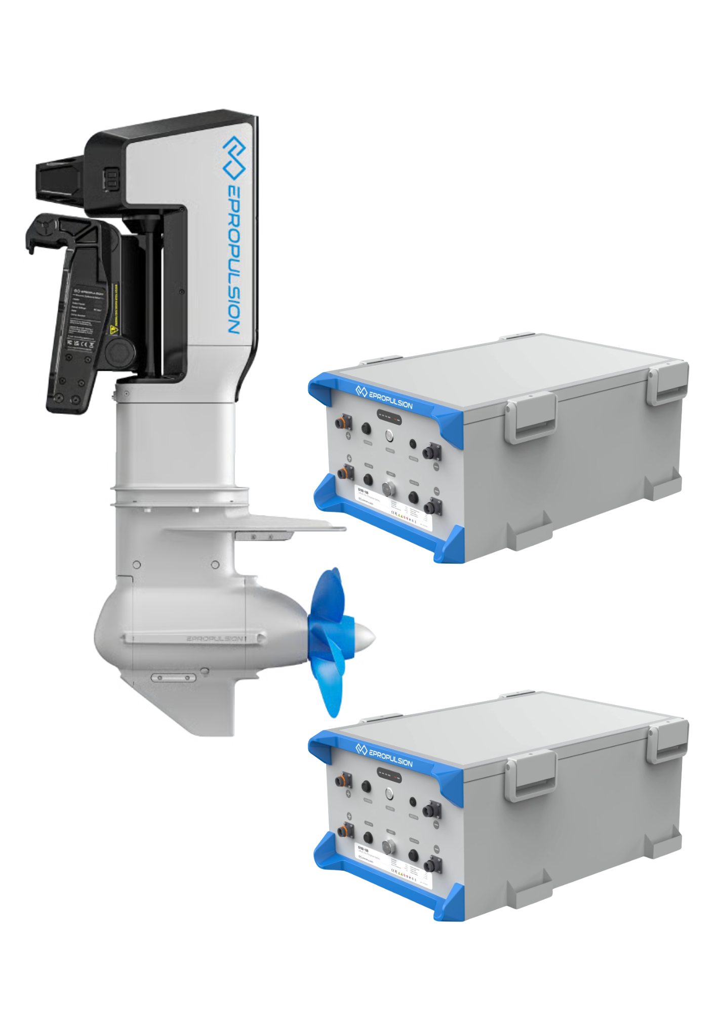 ePropulsion X20 – Elektrische buitenboordmotor 40pk met G102-100 accu' s